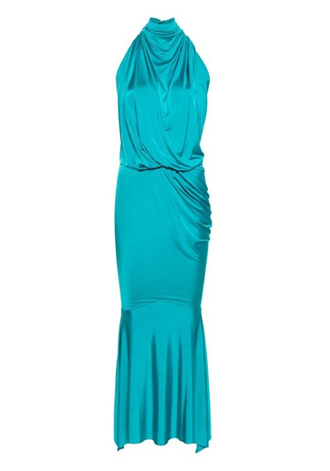 Abito da sera con drappeggio in blu - donna ALEXANDRE VAUTHIER | 241DR2054ZNTHBL